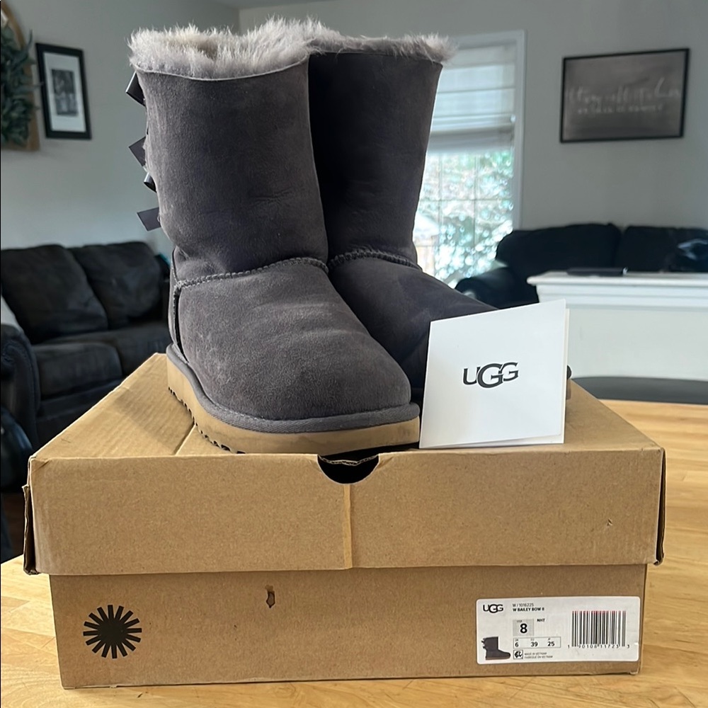 UGG Gray Shearling Boots